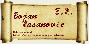 Bojan Mašanović vizit kartica